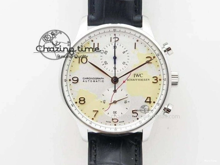 MIROTIME 0214 Portuguese Chrono RG IW371415 ZF 1:1 Best Edition Black Dial On Black Leather Strap A79350 (Slim Movement) FashionForward 7264